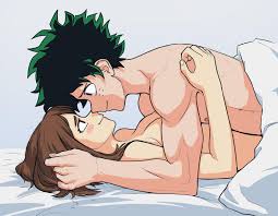 Uraraka and Deku making love for the first time [My Hero Academia] ( suoiresnu) : rrule34