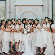 32 All White Bridesmaid Dresses That Are Totally Slaying The Game Ruffled White Bridesmaid Dresses White Bridesmaid Dress Mismatched White Bridesmaid Dresses Short