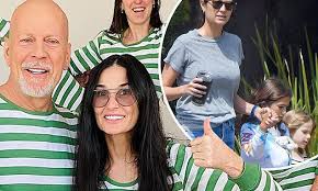 With his family when he was two years old. Bruce Willis Wife Stayed In La To Await Tests After Young Daughter Stepped On Needle Daily Mail Online