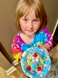 cotton candy ice cream with sugar cookie dough