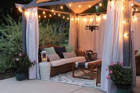 Summer Home Tour 2016 Shades Of Blue Interiors Pergola Patio Outdoor Pergola Outdoor Curtains