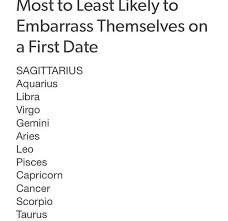 However, they usually keep their cards close to their chest in order to keep seeing someone, they need to feel that deeper emotional connection. Embarrassing First Dates Best Zodiac Sign My Zodiac Sign Zodiac Facts