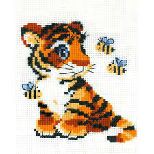 ✓ kommerzielle nutzung gratis ✓. Riolis Stickbildset Kreuzstich Tiger Zahlmuster