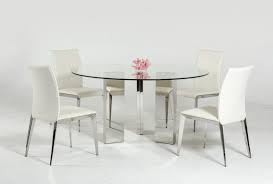 modern round glass top dining table