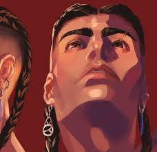 Rough hands; soft eye. — Rough-and-tumble portrait study of a...