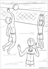 Volleyball coloring pages, volleyball coloring page, volleyball coloring book pages, volleyball pictures, volleyball color pages. Play Volleyball On The Beach In The Summer Coloring Pages Nature Seasons Coloring Pages Coloring Pages For Kids And Adults