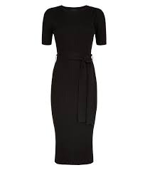 Shop over 9,600 top tie waist and earn cash back all in one place. Black Ribbed Knit Tie Waist Midi Dress New Look