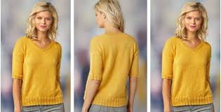 If slouchy, oversized sweaters are your thing, you can still pull a lightweight sweater can really open up your options when it comes to layering. Short Sleeve Knitted Summer Top Free Knitting Pattern