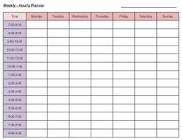 10 best printable hourly planner printablee com