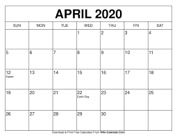 Free Printable April 2020 Calendar Templates These Free April Calendars Are Pdf Files That Do In 2020 Calendar Printables Calendar Template Monthly Calendar Template