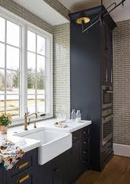 Benjamin Moore Midnight Oil 1631 Faucet Newport Brass In Antique Brass Sink Is Kohler 30 Whitehaven Kitchen Inspirations Backsplash Remodel Kitchen Design