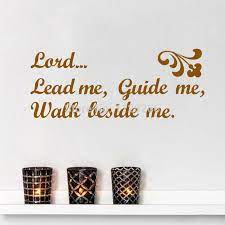 Christian Quotes Lord Lead Me Guide Me Walk Beside Me Wall Sticker For Bedroom Living Room Stickers King Stickers Picsstickers Windshield Aliexpress