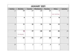 You can also set the first day of the week to sunday or monday. Printable 2021 Monthly Calendar Templates Calendarlabs