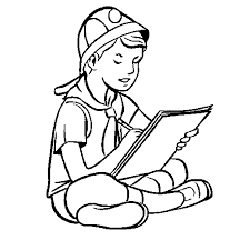 Desenho De Crianca Lendo E Escrevendo Para Colorir Tudodesenhos