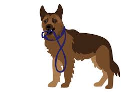 Download German Shepherd With Leash In Mouth Svg Cut File By Creative Fabrica Crafts Creative Fabrica PSD Mockup Templates