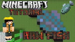 Once you catch a fish, it will appear in your inventory — for normal fish and salmon, it will be raw (i.e., raw fish, raw salmon); Mineraft Tutorial How To Build A Raw Fish Pixel Art Youtube