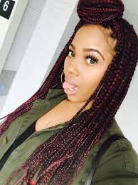 Mixed Black And Burgundy Braids Pin By Boss Lady On Braids Twisties Pictures 5 In 2020 Box Braids Hairstyles Black Box Braids Braided Hairstyles