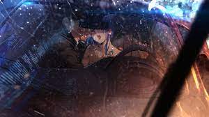 aaa606 anthropomorphism azur lane car kiss night rain st. louis (azur lane)  water | konachan.net - Konachan.com Anime Wallpapers