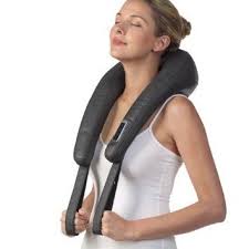 Shiatsu Neck And Shoulder Massager By Brookstone Neck Massage Shiatsu Shiatsu Neck Massager