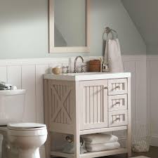 Martha Stewart Living Seal Harbor 23 In X 28 In Wall Mirror In Sharkey Gray Slwm23com Sg Home Depot Bathroom Vanity Home Depot Bathroom White Vanity Bathroom