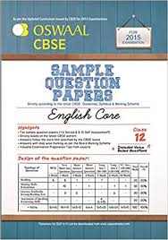 Oswaal Cbse Sample Question Papers For Class 12 English Core Amazon In Panel Of Experts Books