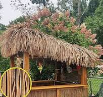Thatch Roofing Tiles Artificial - 100cm X 20m PE/PP Palm Leaf Roof For Tiki  Bars & Gazebos Simulated Palm Leaf Artificial Straw Roof Tiles For Outdoor
