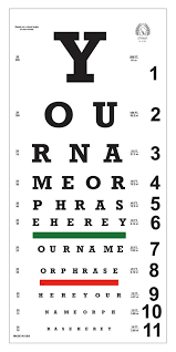 custom eye chart now you can have your name or a phrase on your own custom eye chart