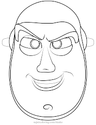 Buzz Lightyear Coloring Mask Buzz Lightyear Lightyears