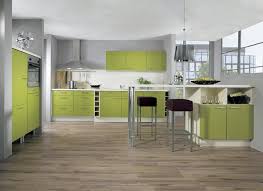 green modern kitchen home decor
