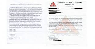Find great designs for president letterhead on zazzle. Soldiers Seize Npa Extortion Letters In Southern Negros Philippine News Agency
