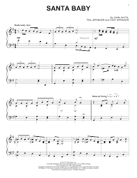 Santa Baby Piano Sheet Music Pdf Print