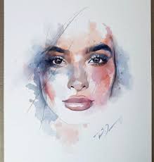 Best Watercolor Art On Instagram For More Follow Iamgusromano Watercolorist Robertd Watercolor Portrait Painting Watercolor Art Face Watercolor Portraits