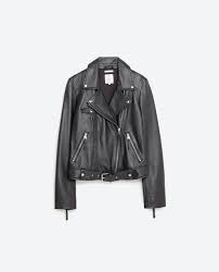 Basic Leather Jacket View All Leather Woman Zara United States Leather Jacket Womens Black Leather Jacket Jackets