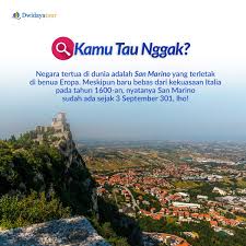 Salah satu negara paling kecil di dunia ini juga dikenal sebagai negara tertua di dunia. Dwidayatour Tahu Nggak Sih Ternyata Benua Eropa Memiliki Negara Tertua Di Dunia Yakni San Marino Meskipun Baru Bebas Dari Kekuasaan Italia Pada Tahun 1600 An Nyatanya San Marino Sudah Ada Sejak 3