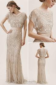 Beaded Floral Blouson Gown 1930s Inspired Dress 1930s Style Wedding Dresses 1930s Fashion Dresses Flapper Wedding Dresses