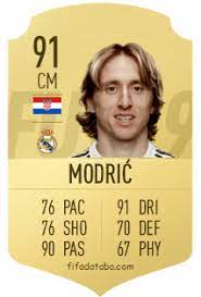 Facebook the full fifa 19 team of the year; Luka Modric Fifa 19 Rating Card Price