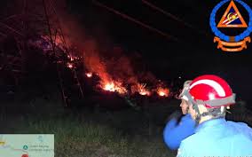 Kebakaran hutan di Kampung Sungai ...