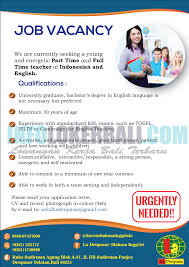 Iklan lowongan pekerjaan dengan surat lamaran pekerjaan bahasa inggri. Lowongan Kerja Inggris Like And Share