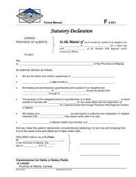 Notary acknowledgment canadian notary block example / 32. Fillable Online Forms Manual F 6 03 I Statutory Declaration Fax Email Print Pdffiller