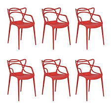 Giantex Set Of 6 Dining Chairs Masters Modern Design Armchair Indoor Outdoor Stackable Red Click Image Cheap Dining Sets Indoor Outdoor Chair Armchair Design