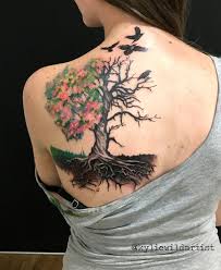 Love The Half Full Half Bare Tree And Roots Body Art Tattoos Tattoos Dead Tree Tattoo