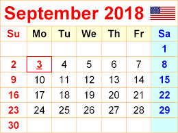 September 2018 Calendar Us September Calendar Calendar Template October Calendar