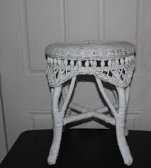 Black And White Vanity Stool Antique Wicker Stool Excellent Condition No Damage Great Vanity Stool White Wicker Lovely Piece Extra Seating H Antique Wicker Vanity Stool White Wicker