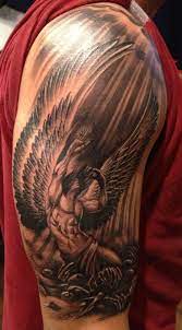 35 Beautiful Angel Tattoos Ideas Half Sleeve Tattoos For Guys Beautiful Angel Tattoos Angel Tattoo Men