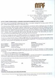 This notice serves to advise MIPF stakeholders that S&B, a real estate  management company owned 100% by MIPF, ceased operati
