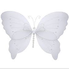 Your hanging butterflies stock images are ready. Hanging Butterfly Small 7 White Crystal Mesh Nylon Butterflies Decorations Decorate Baby Nursery Bedroom Girls Room Ceiling Wall Decor Wedding Birthday Party Baby Shower Bathroom Kid Child 3d Art Buy Online In