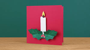 Christmas Candle Card How To Make A 3 D Greetings Card Papercraft On Cut Out Keep