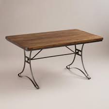 Jackson Rectangular Table With Metal Base World Market Rectangular Dining Table Dining Table Rectangular Table