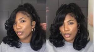 Half UP Half DOWN with SWOOP BANG