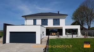 Magnifique Maison 4 Pans Et Garage Accole Toit Plat Nexthome Creation Maison Moderne Toit Plat Maison Toit Terrasse Constructeur Maison